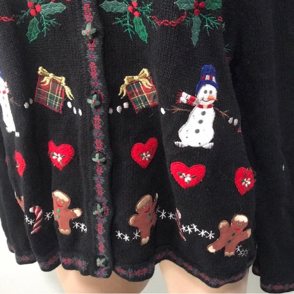 Tiara International Christmas Cardigan Sweater - Picture 2 of 4